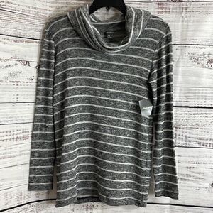 Eddie Bauer Sweater Womens striped cowl neck